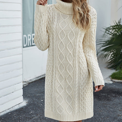 Helvano | Strickkleid für Damen in Beige