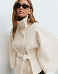 Helvano | Cape-Mantel mit Gürtel für Damen