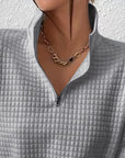 Helvano | Lockerer Half-Zip-Pullover für Damen