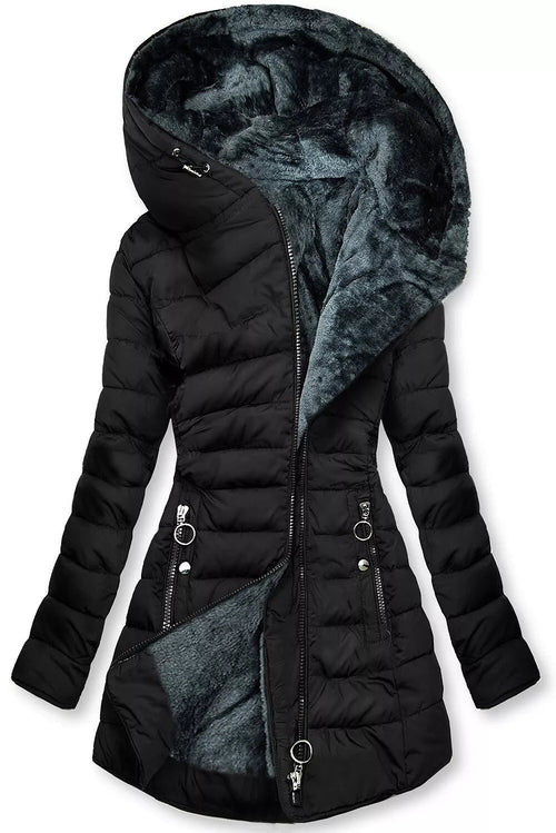 Helvano | Lange Winterjacke mit Kapuze für Damen