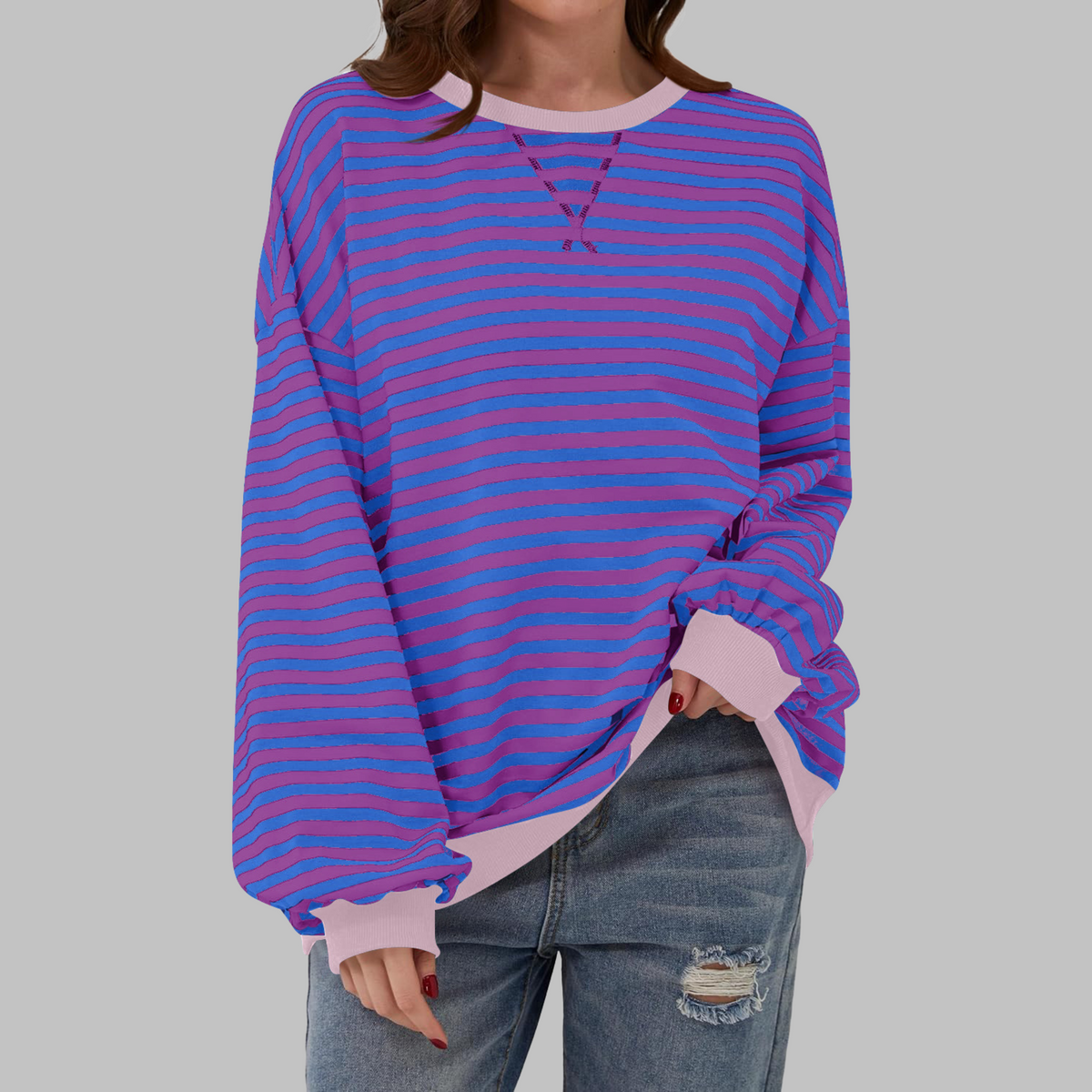 Helvano | Gestreiftes Langarm-Sweatshirt für Damen
