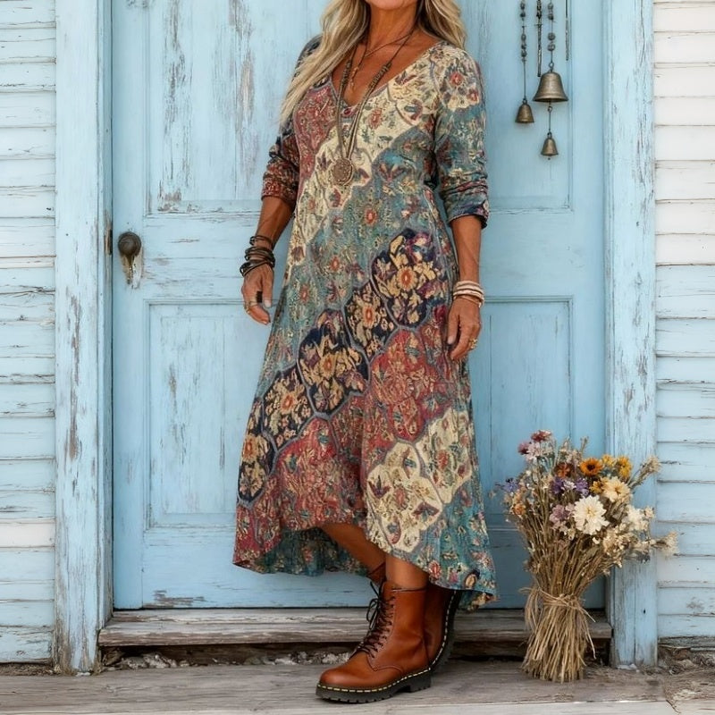 Helvano | Ethno Kleid mit Print für Damen