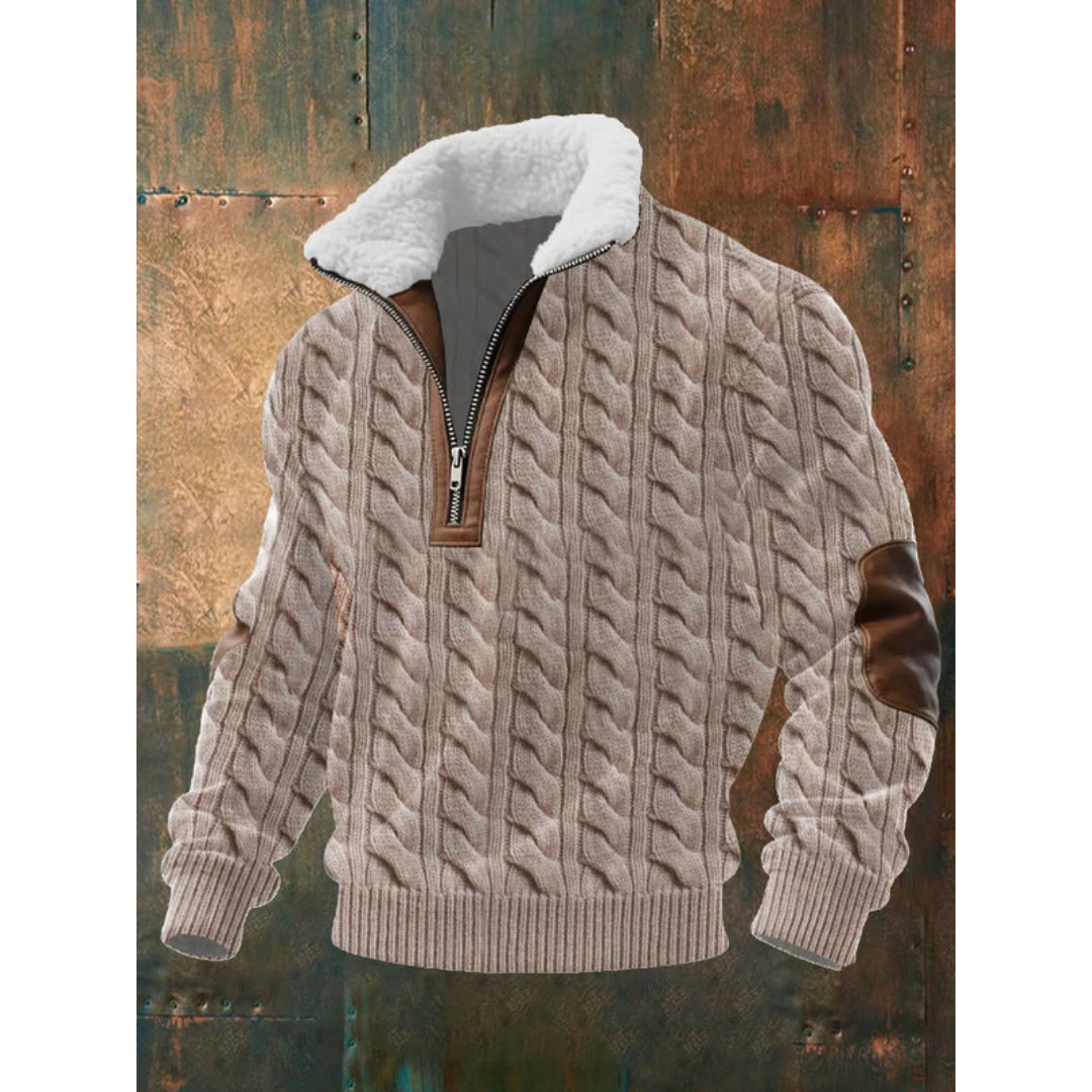 Helvano | Fleece-Pullover mit Stehkragen für Herren