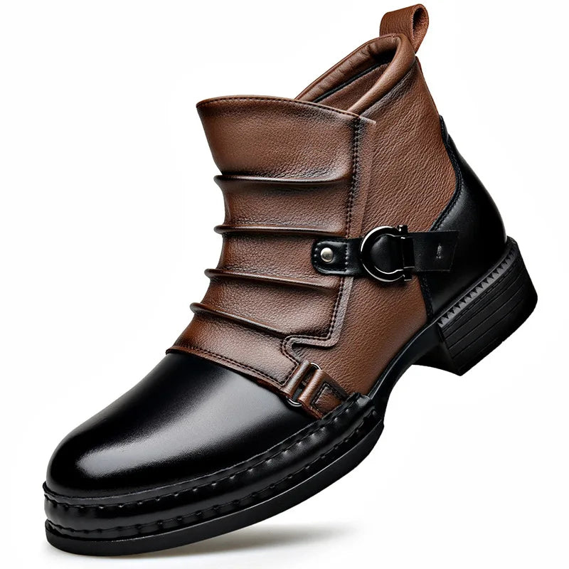 Helvano | Herren Stiefeletten mit Schnalle in Schwarz