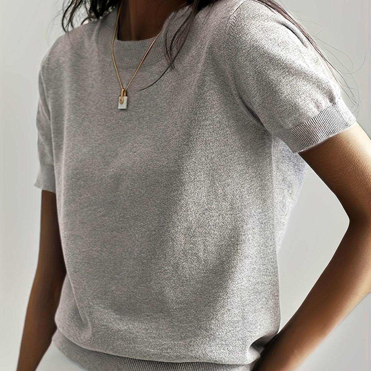Helvano | Feinstrick-Kurzarmpullover für Damen