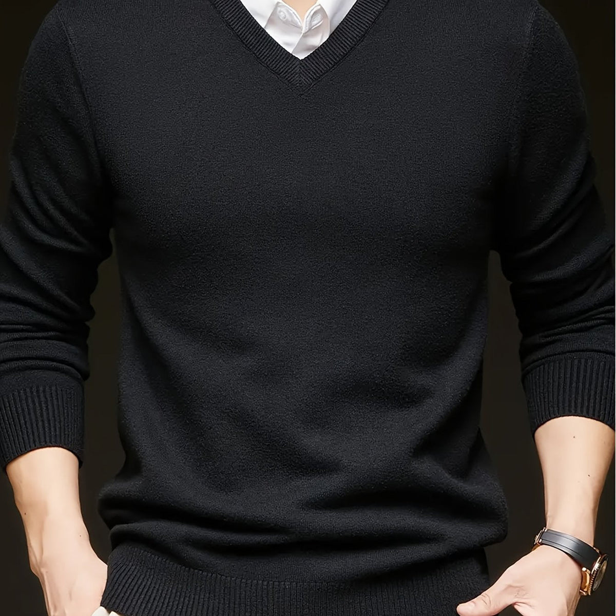 Helvano | Herren Strickpullover mit V-Ausschnitt