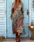 Helvano | Ethno Kleid mit Print für Damen