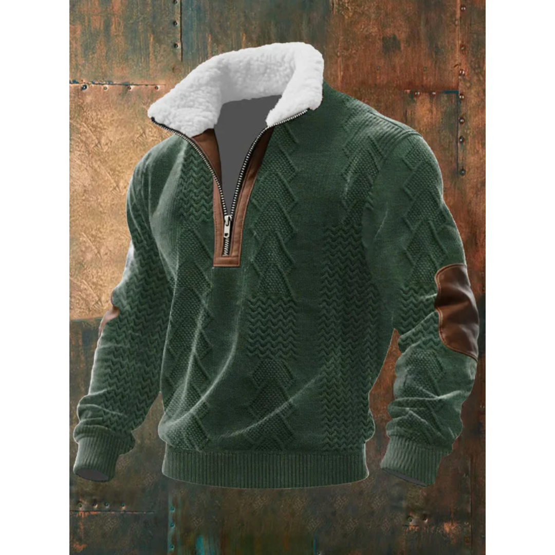 Helvano | Fleece-Pullover mit Stehkragen für Herren