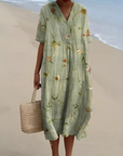 Helvano | Boho Blumenkleid mit lockerem Schnitt