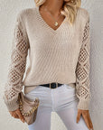 Helvano | Damen-Pullover mit V-Ausschnitt