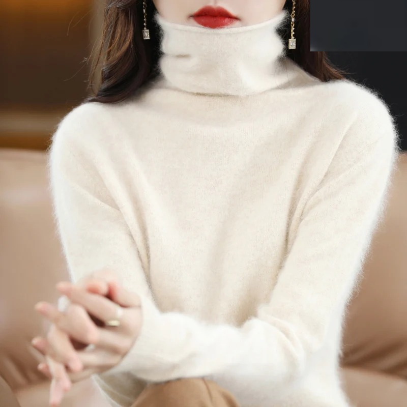 Helvano | Rollkragenpullover für Damen in Weiss