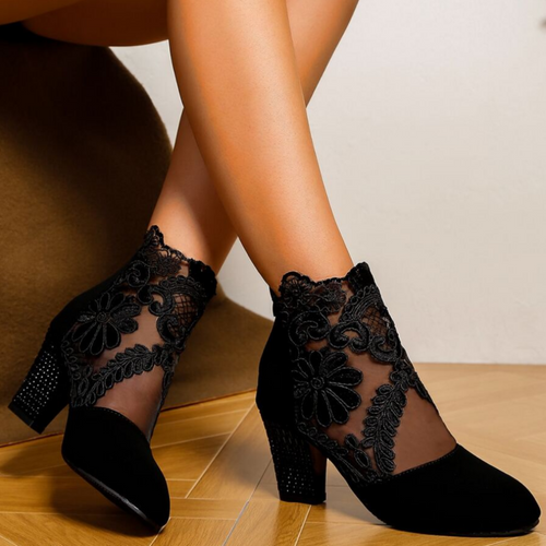 Helvano | Bestickte Damen-Stiefel mit hohem Absatz