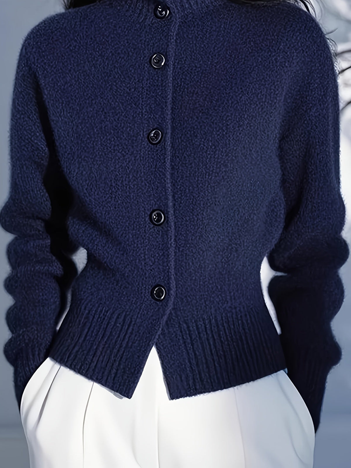 Helvano | Strickjacke mit Stehkragen für Damen