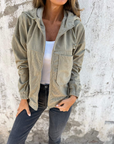 Helvano | Damen-Kapuzenjacke aus Cord