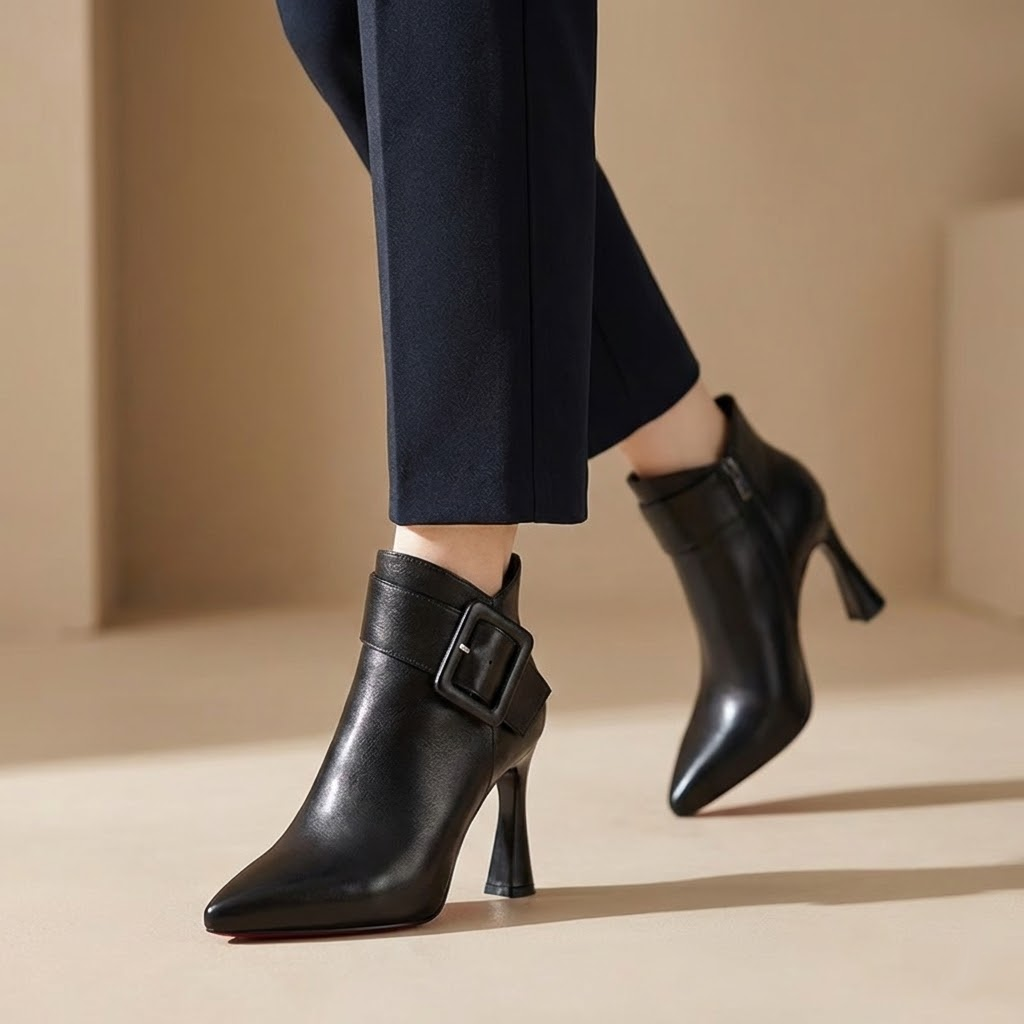 Helvano | Stiefeletten mit Absatz und Schnalle für Damen