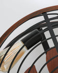 Helvano | Deckenventilator mit Licht und 4 Spots im Industrial-Stil