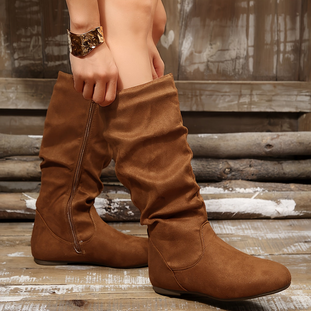 Helvano | Wadenhohe Slouch-Stiefel für Damen