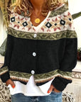 Helvano | Gemusterte Herren-Strickjacke mit Knopfleiste
