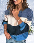 Helvano | Gestreifter Patchwork-Pullover für Damen