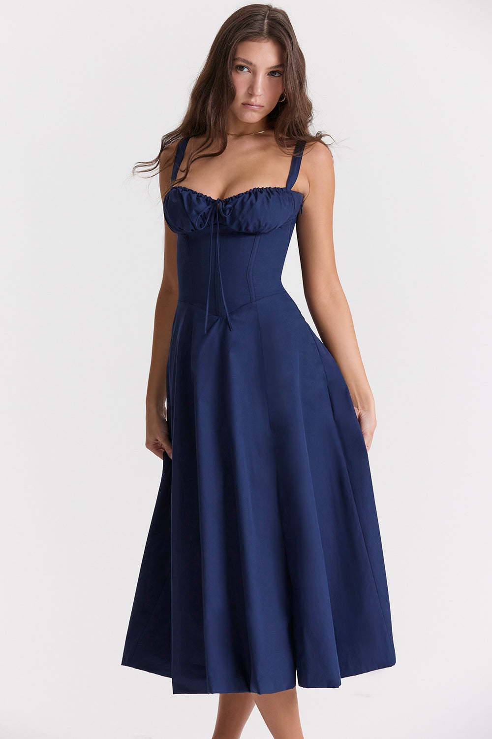 Helvano | Tailliertes Bustierkleid mit Blumenprint für Damen
