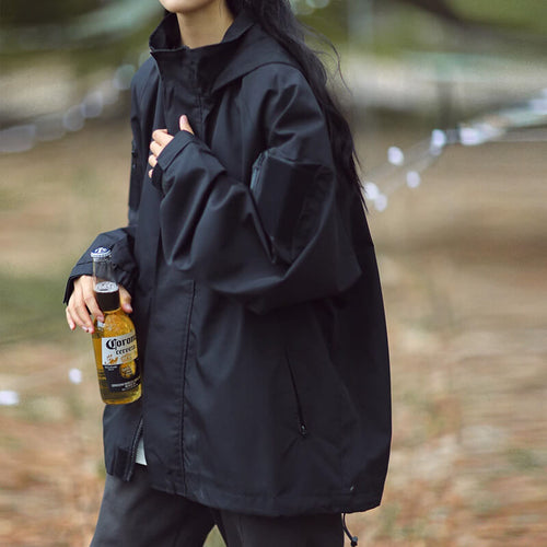 Helvano | Oversized Zip-Jacke mit Kapuze für Damen & Herren