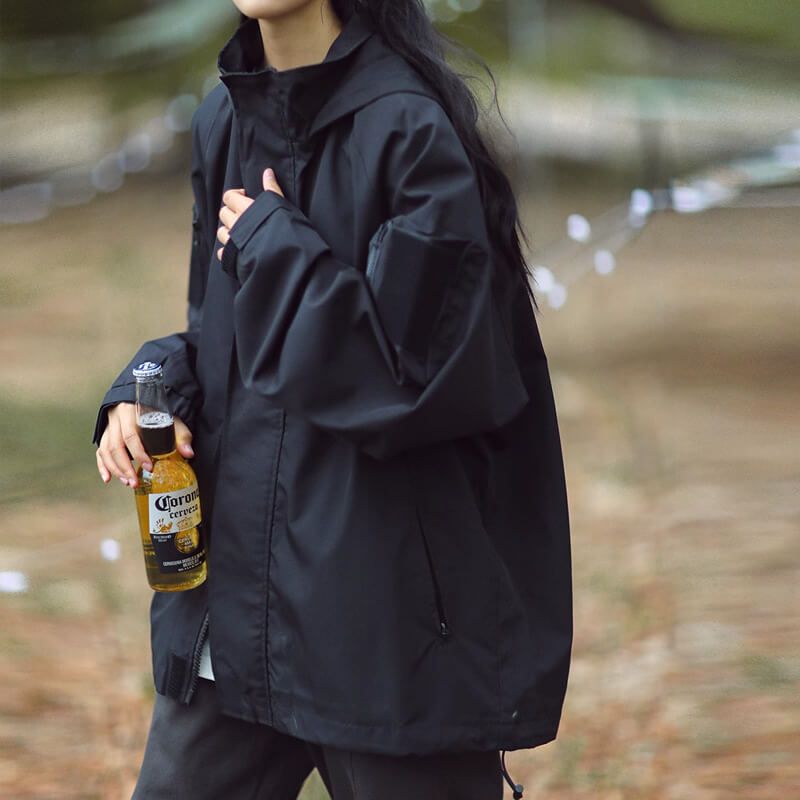 Helvano | Oversized Zip-Jacke mit Kapuze für Damen &amp; Herren
