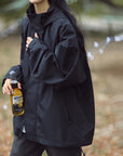 Helvano | Oversized Zip-Jacke mit Kapuze für Damen & Herren