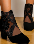 Helvano | Bestickte Damen-Stiefel mit hohem Absatz