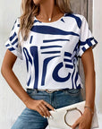 Helvano | Damen T-Shirt mit abstraktem Print