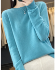 Helvano | Damen Strickpullover mit Rundhalsausschnitt