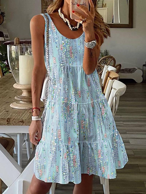Helvano | Lockeres Tank-Kleid mit Rüschensaum für Damen