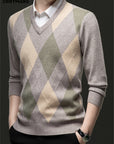 Helvano | Argyle-Pullover mit V-Ausschnitt für Herren