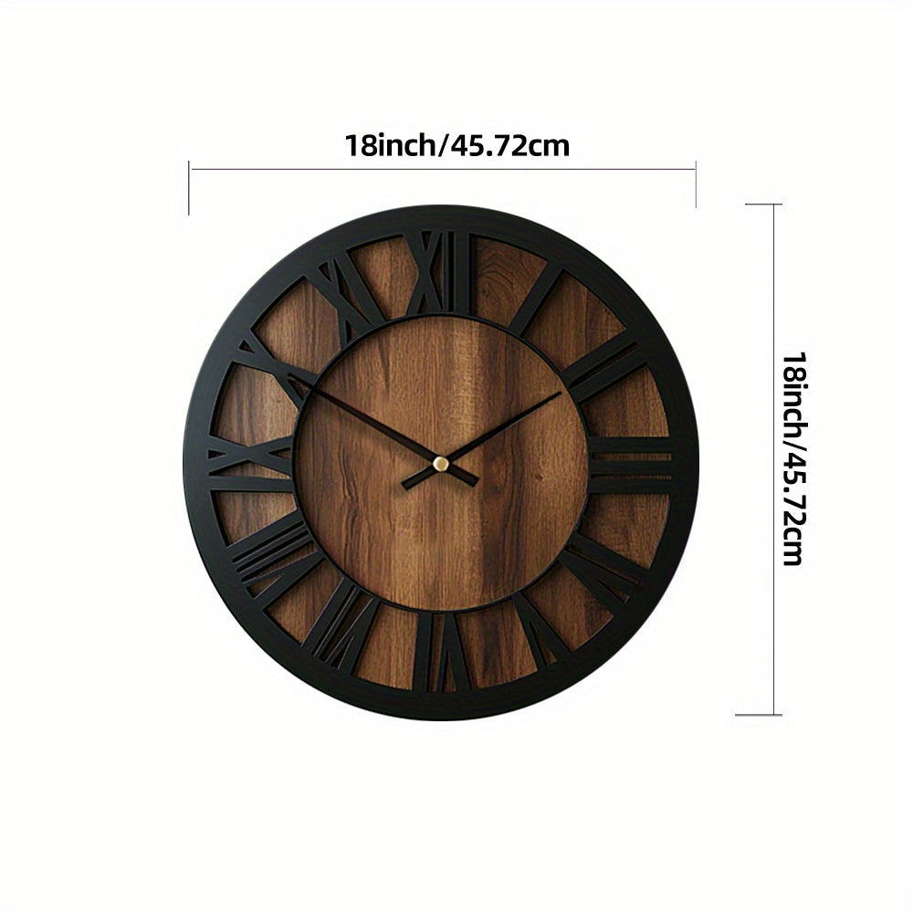 Helvano | Wanduhr aus Holz mit römischen Ziffern