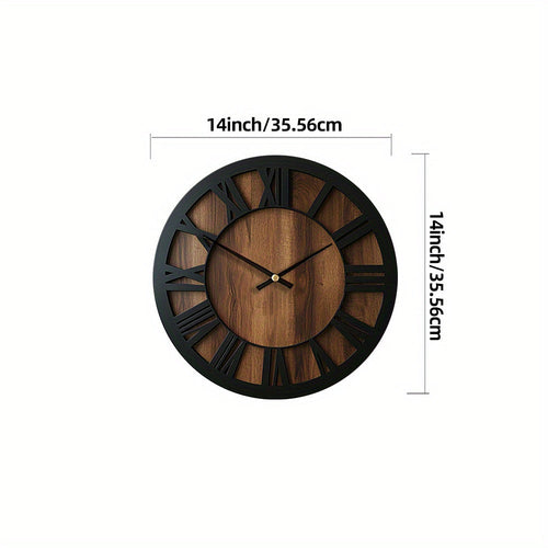 Helvano | Wanduhr aus Holz mit römischen Ziffern