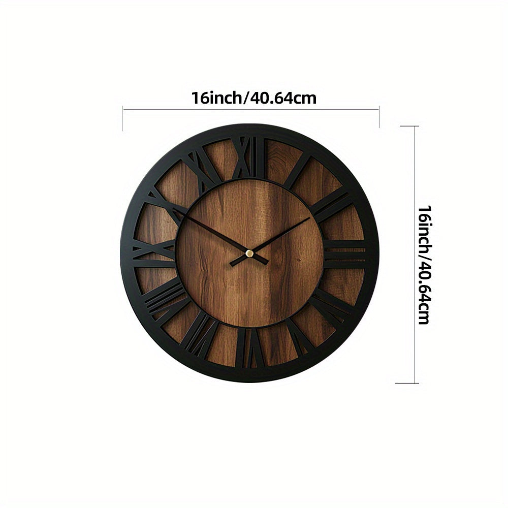 Helvano | Wanduhr aus Holz mit römischen Ziffern