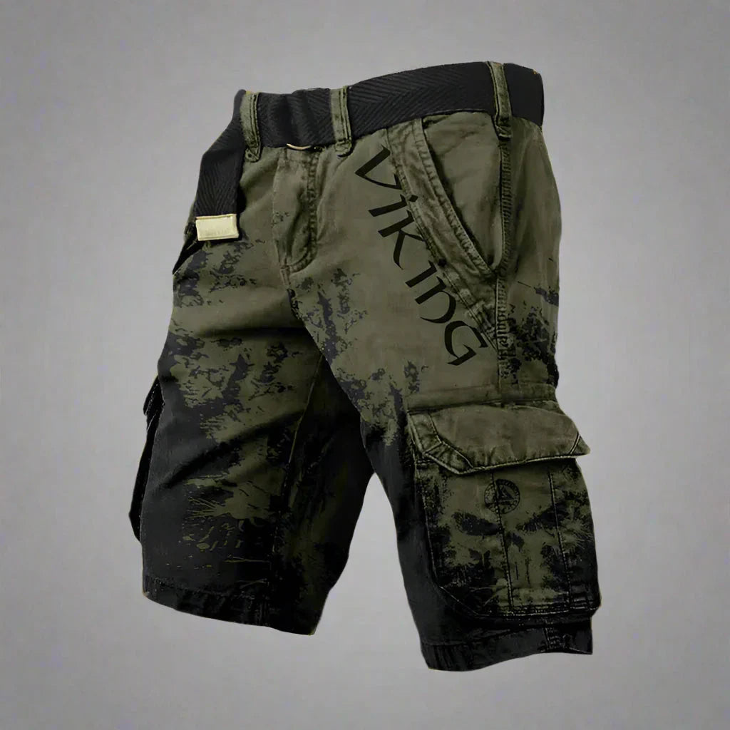Helvano | Cargo-Shorts mit Print und Mehrfachtaschen für Herren