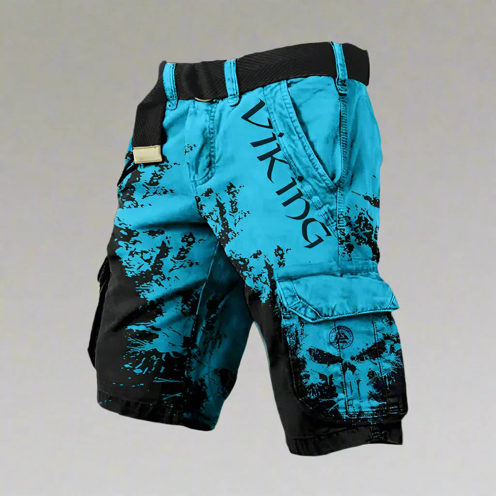 Helvano | Cargo-Shorts mit Print und Mehrfachtaschen für Herren