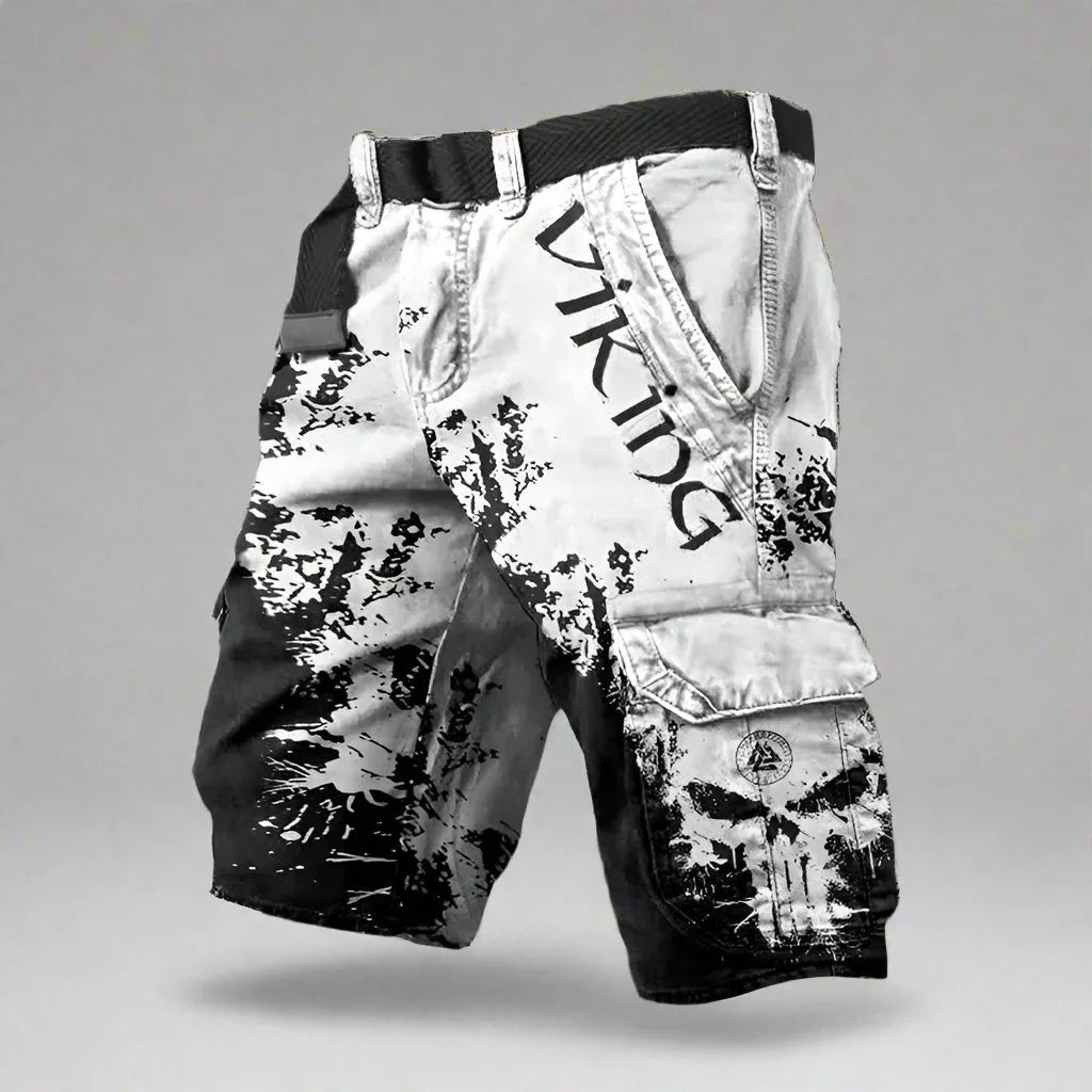 Helvano | Cargo-Shorts mit Print und Mehrfachtaschen für Herren