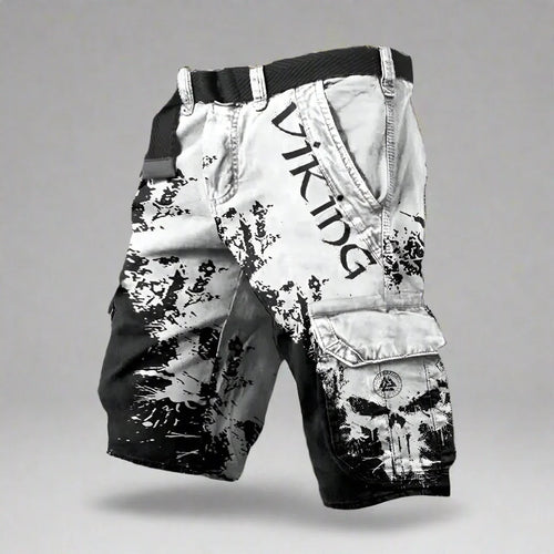 Helvano | Cargo-Shorts mit Print und Mehrfachtaschen für Herren