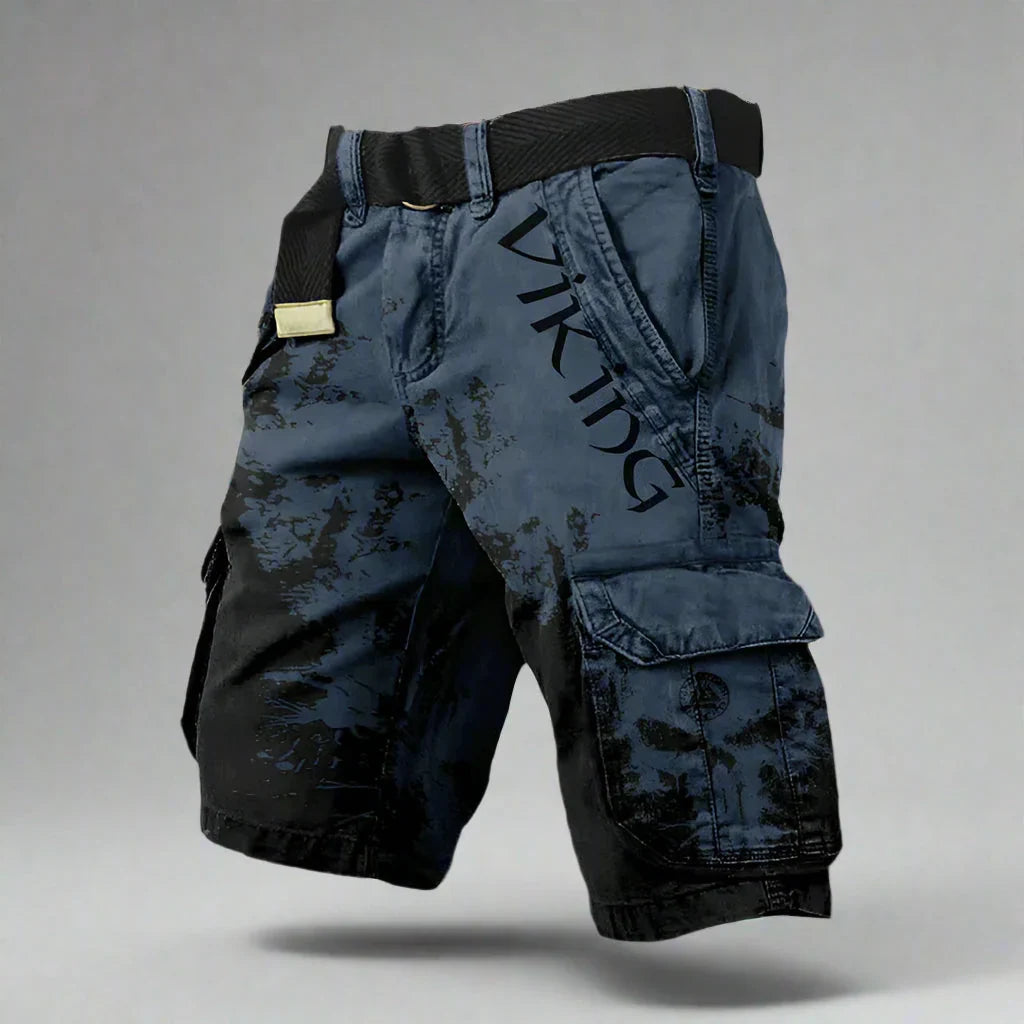 Helvano | Cargo-Shorts mit Print und Mehrfachtaschen für Herren
