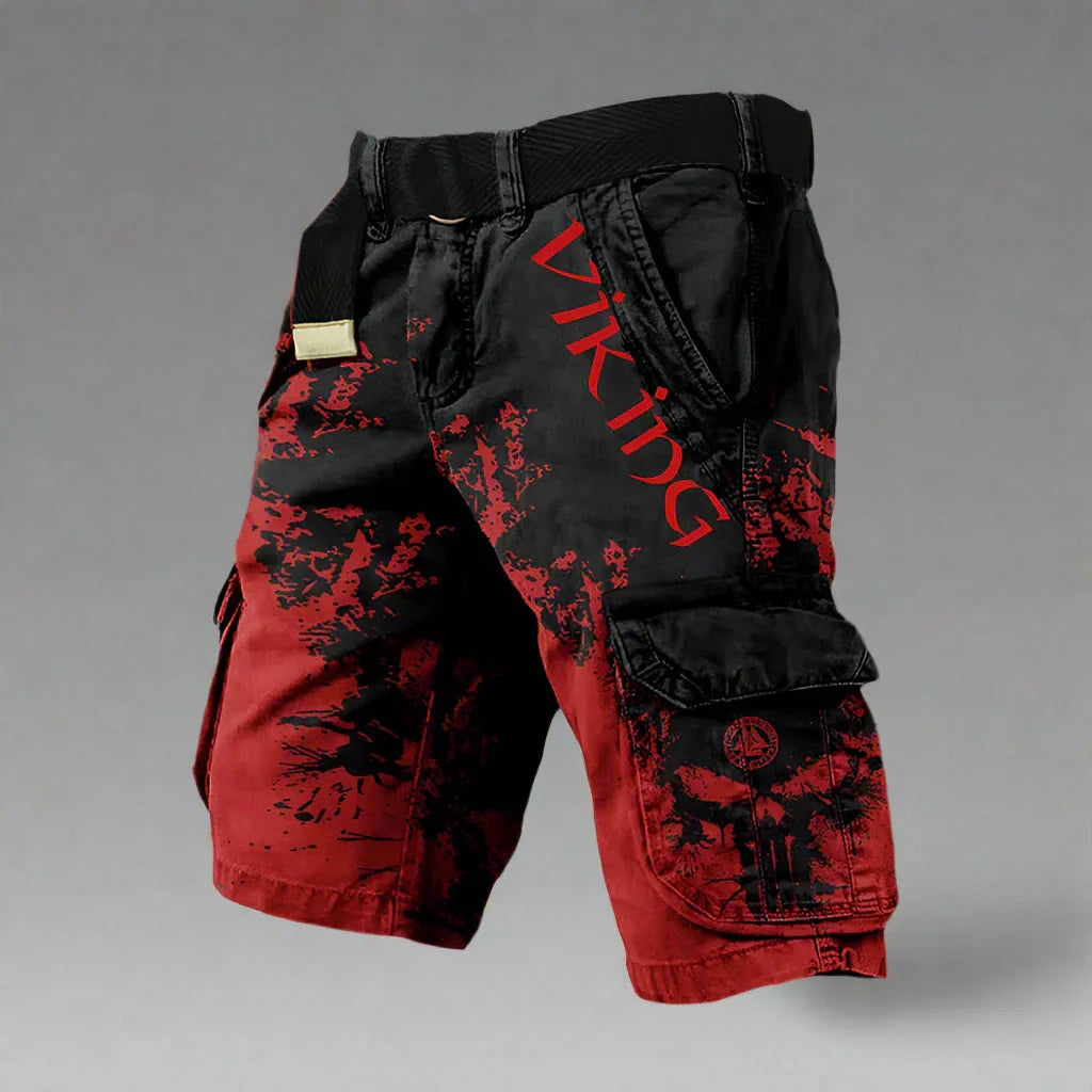 Helvano | Cargo-Shorts mit Print und Mehrfachtaschen für Herren