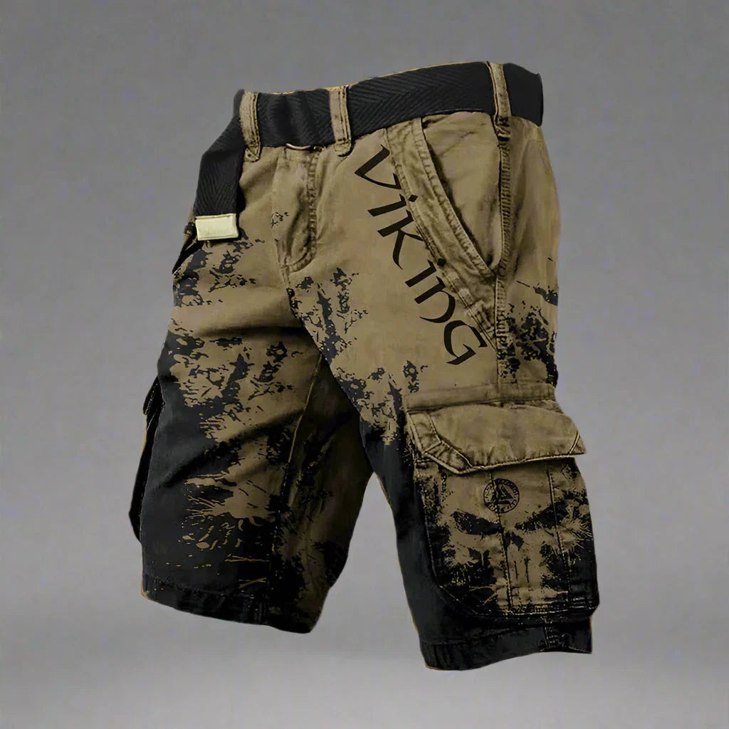 Helvano | Cargo-Shorts mit Print und Mehrfachtaschen für Herren