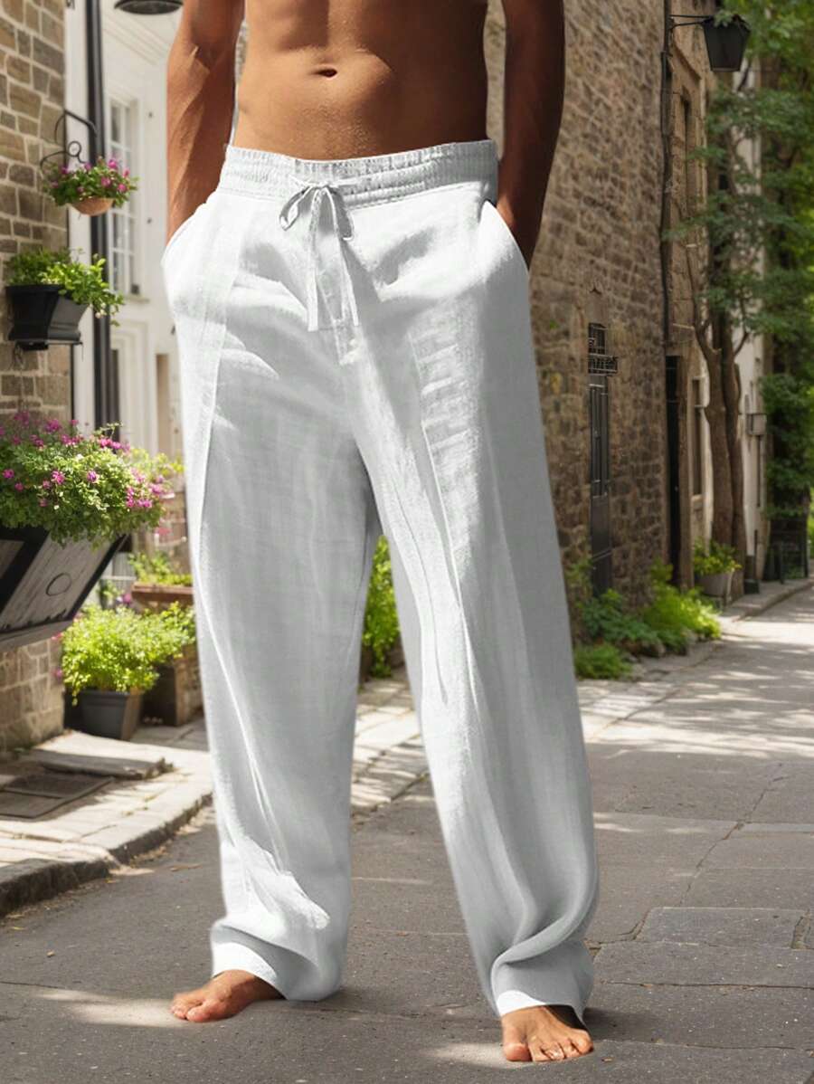 Helvano | Leichte Leinenhose für Herren mit Kordelzug