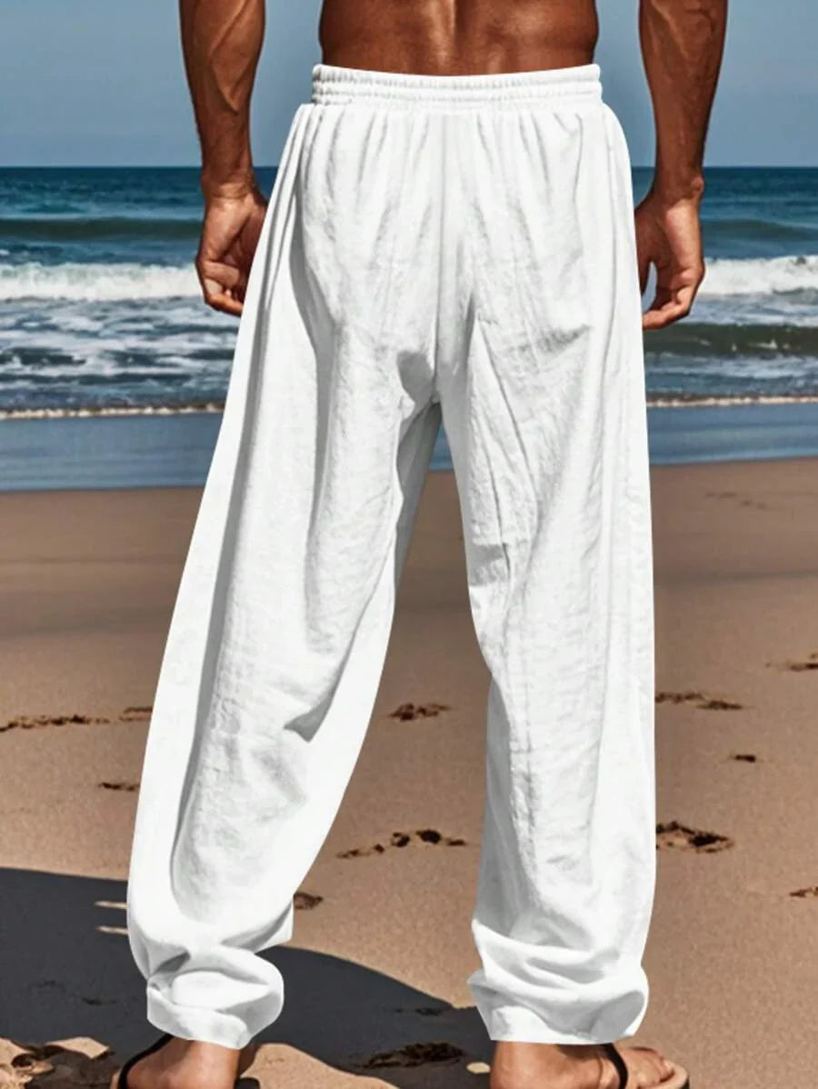 Helvano | Leichte Leinenhose für Herren mit Kordelzug