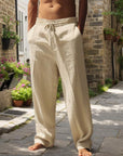 Helvano | Leichte Leinenhose für Herren mit Kordelzug