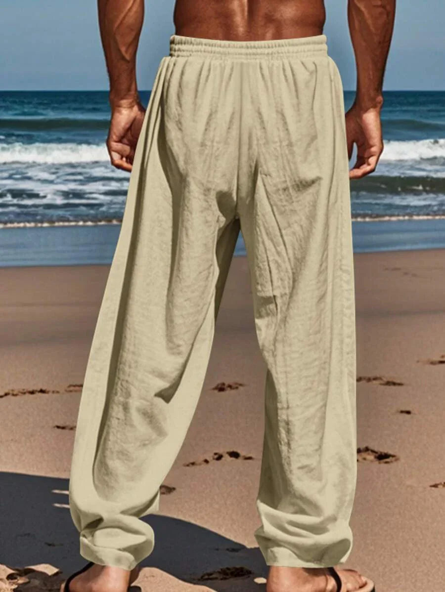 Helvano | Leichte Leinenhose für Herren mit Kordelzug