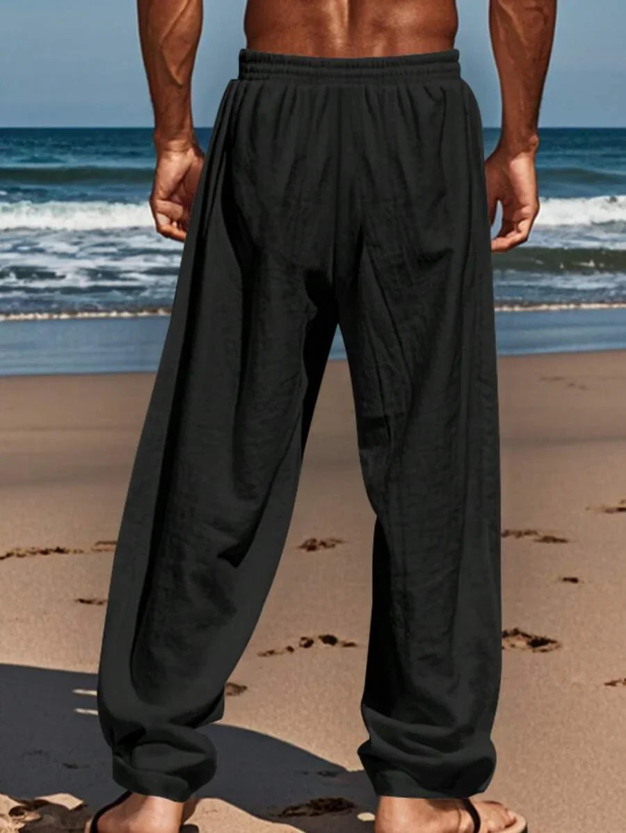 Helvano | Leichte Leinenhose für Herren mit Kordelzug