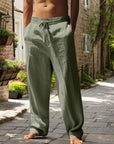 Helvano | Leichte Leinenhose für Herren mit Kordelzug