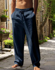Helvano | Leichte Leinenhose für Herren mit Kordelzug