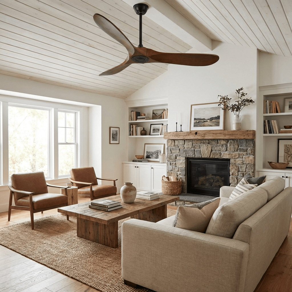 Helvano | Deckenventilator mit Licht und Fernbedienung in Schwarz